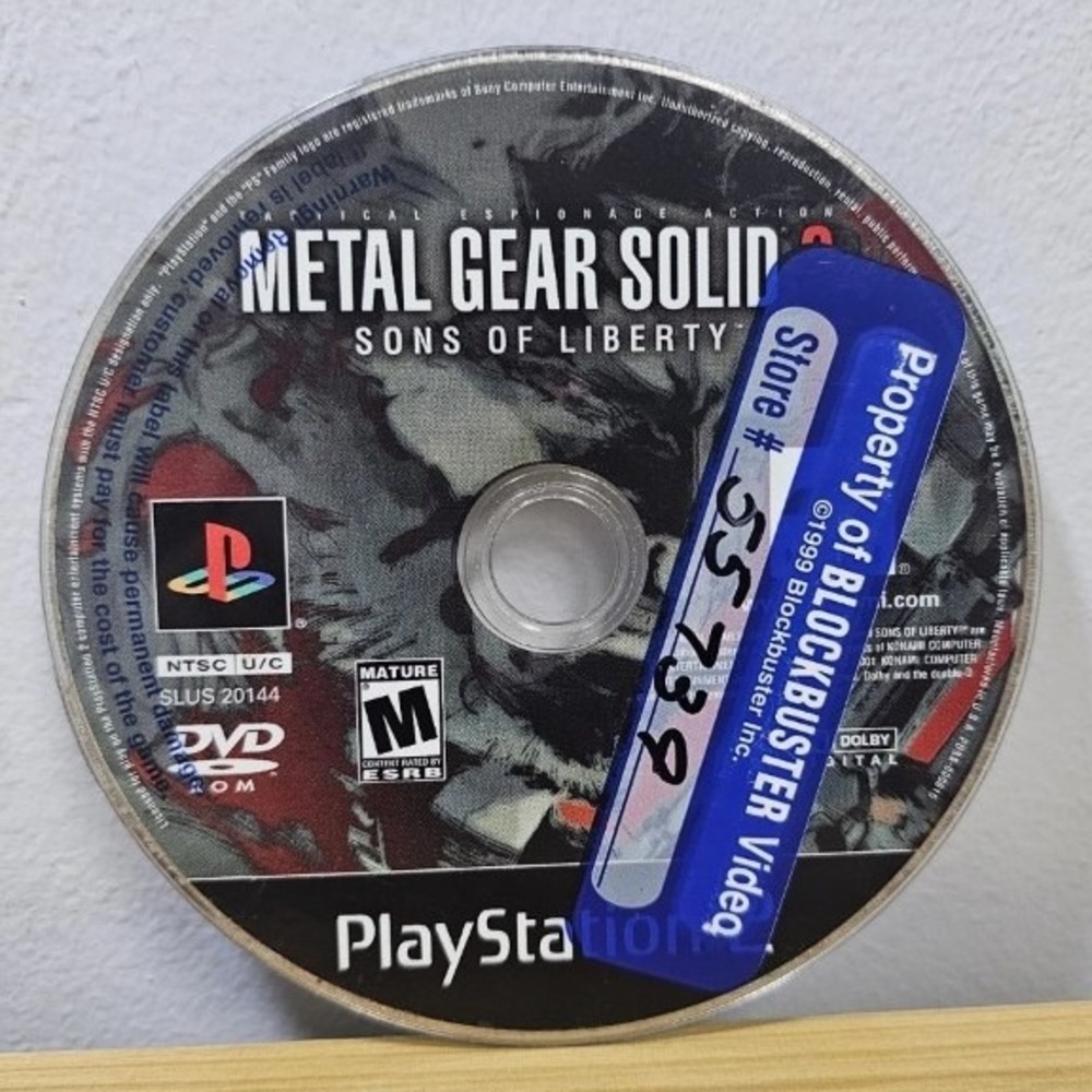 Metal Gear Solid 2: Sons of Liberty (PlayStation 2 PS2) *DISC ONLY - BLACK LABEL
